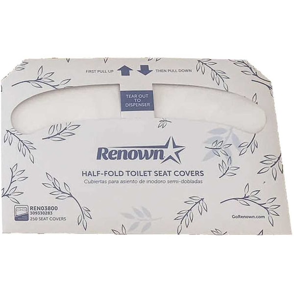 Half-Fold Toilet Seat Paper Cover-Virgin, 20PK